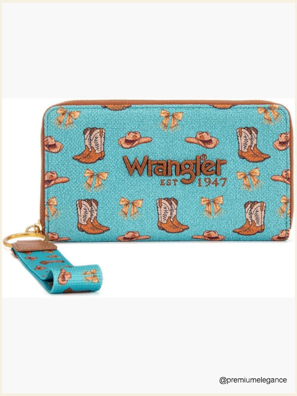 Women's Zip Around Wristlet Wallet with RFID Blocking
